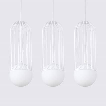 Підвісна люстра BRINA 3xG9/8W/230V білий