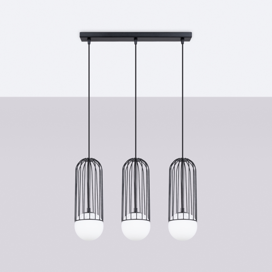 Подвесная люстра BRINA 3xG9/8W/230V черный