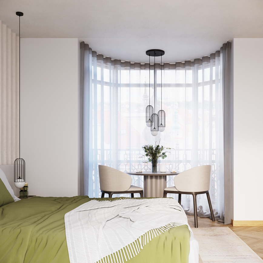 Підвісна люстра BRINA 3xG9/8W/230V чорний