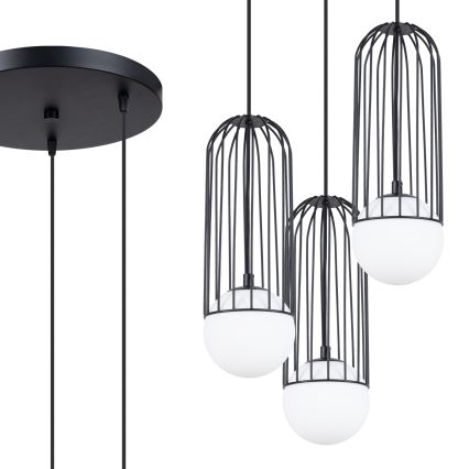 Підвісна люстра BRINA 3xG9/8W/230V чорний