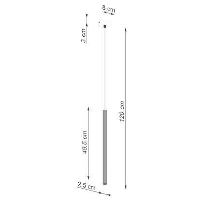 Підвісна люстра ARCHE 1xG9/8W/230V чорний