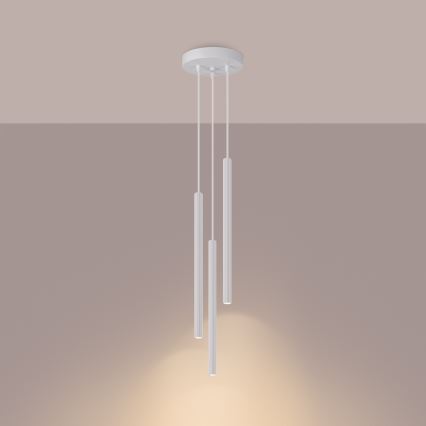 Підвісна люстра ARCHE 3xG9/8W/230V білий