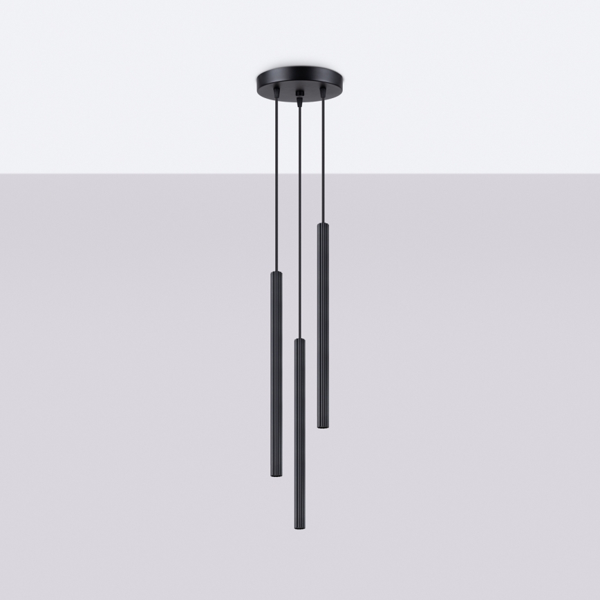 Підвісна люстра ARCHE 3xG9/8W/230V чорний