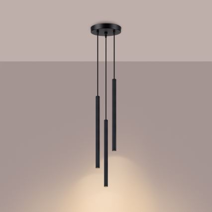 Підвісна люстра ARCHE 3xG9/8W/230V чорний