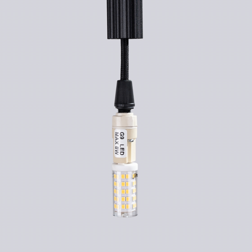 Підвісна люстра ARCHE 3xG9/8W/230V чорний