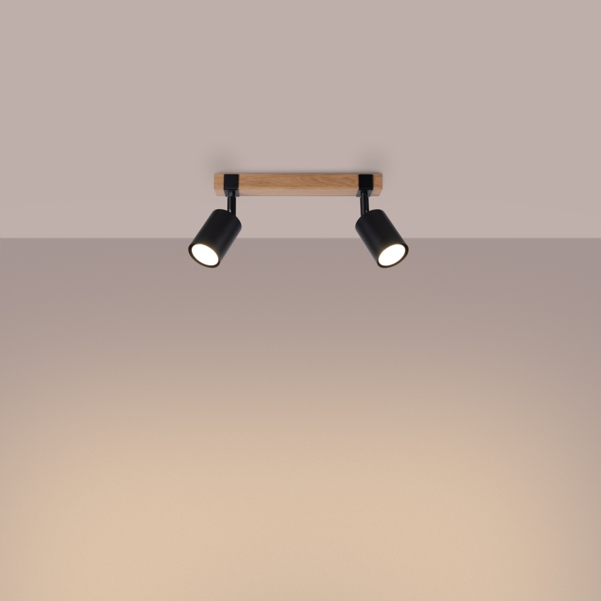 Точковий світильник FAGER 2xGU10/10W/230V чорний