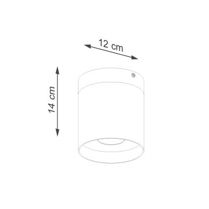 Точечный светильник RIF 1xGU10/10W/230V диаметр 12 см белый