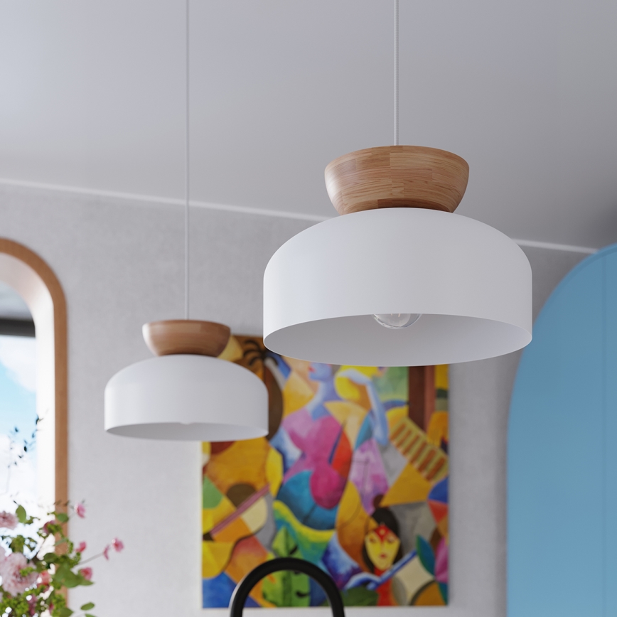 Подвесная люстра MARION 1xE27/15W/230V диаметр 29,5 см белый
