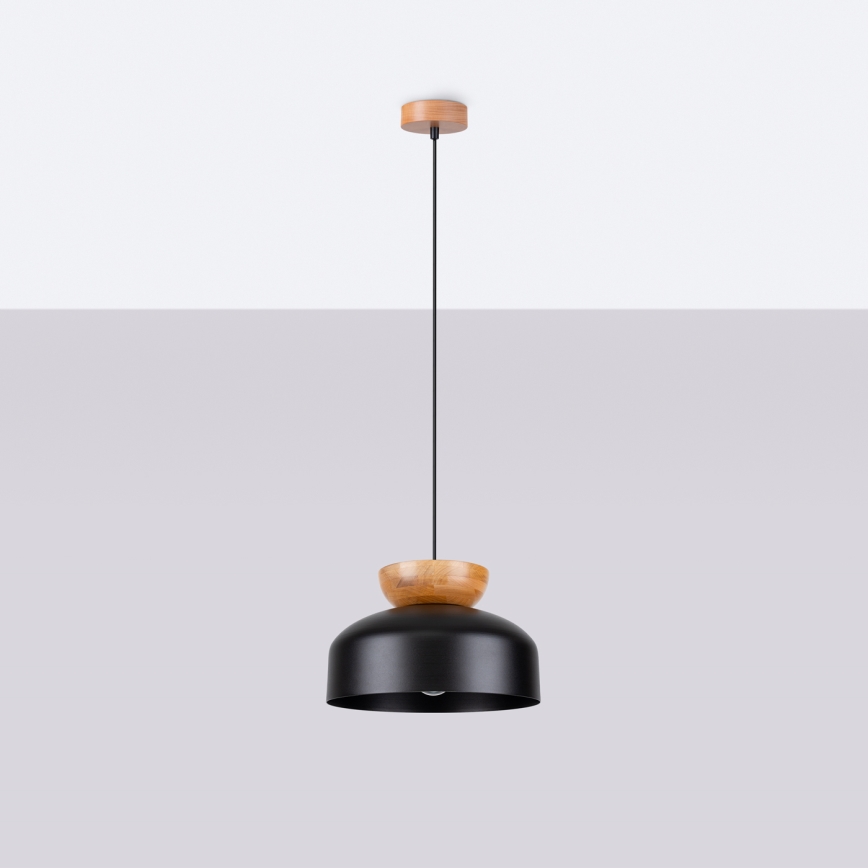 Підвісна люстра MARION 1xE27/15W/230V діаметр 29,5 см чорний