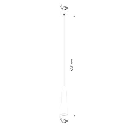 Підвісна люстра ELECTRA 1xGU10/10W/230V бетон/чорний