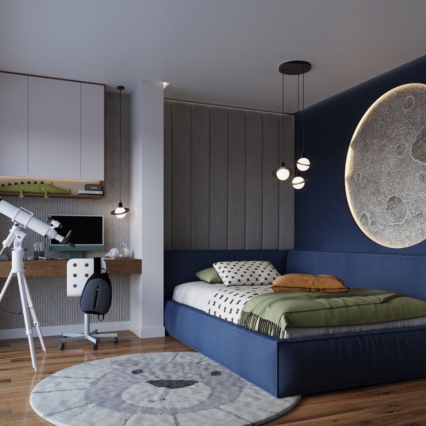 Підвісна люстра HYPERION 1xG9/8W/230V чорний