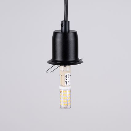 Підвісна люстра HYPERION 1xG9/8W/230V чорний