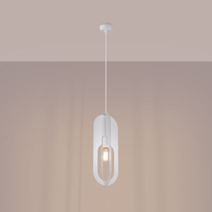 Підвісна люстра NICUS 1xE27/15W/230V білий
