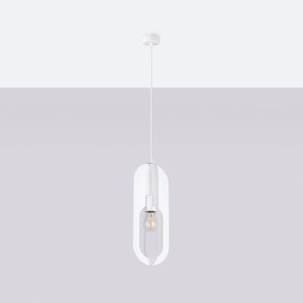 Підвісна люстра NICUS 1xE27/15W/230V білий