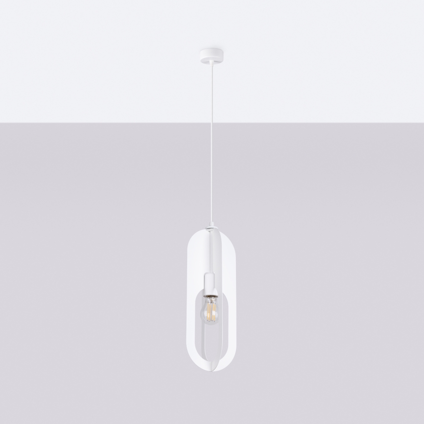 Підвісна люстра NICUS 1xE27/15W/230V білий
