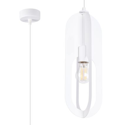 Підвісна люстра NICUS 1xE27/15W/230V білий