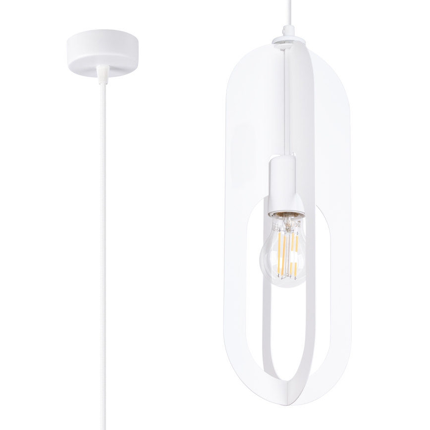 Підвісна люстра NICUS 1xE27/15W/230V білий