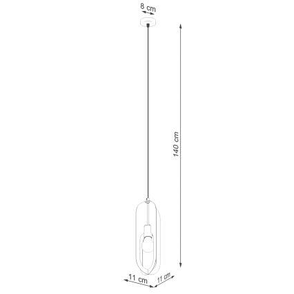Підвісна люстра NICUS 1xE27/15W/230V білий
