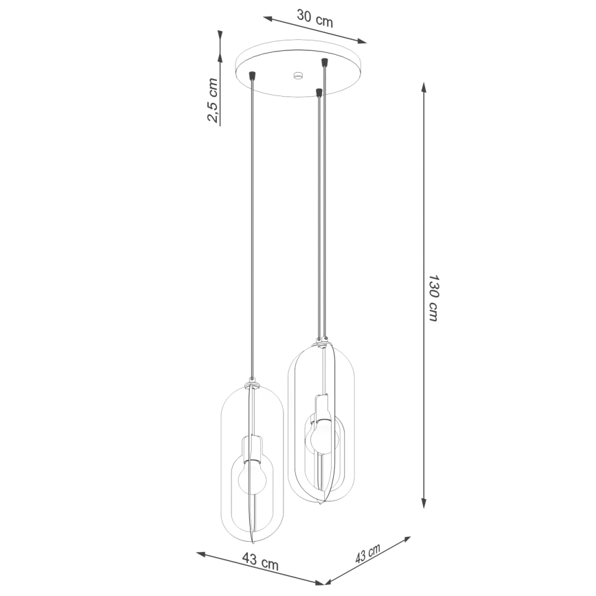 Підвісна люстра NICUS 3xE27/15W/230V білий