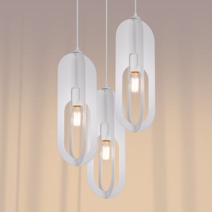 Подвесная люстра NICUS 3xE27/15W/230V белый