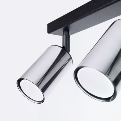 Точечный светильник WINX 2xGU10/10W/230V черный/блестящий хром