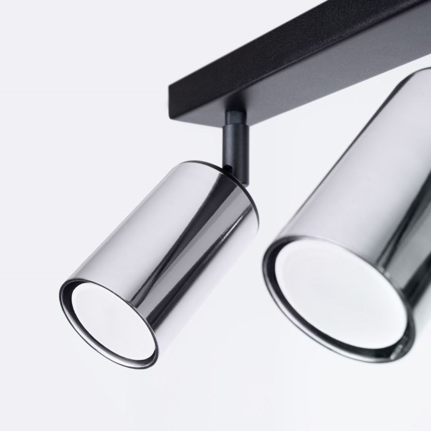 Точечный светильник WINX 2xGU10/10W/230V черный/блестящий хром