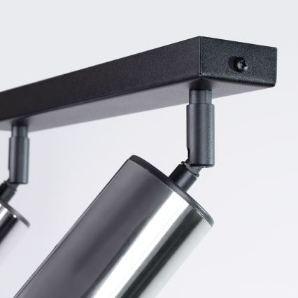 Точковий світильник WINX 2xGU10/10W/230V чорний/глянцевий хром