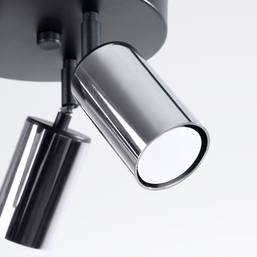 Точковий світильник WINX 3xGU10/10W/230V чорний/глянцевий хром