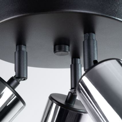 Точковий світильник WINX 3xGU10/10W/230V чорний/глянцевий хром