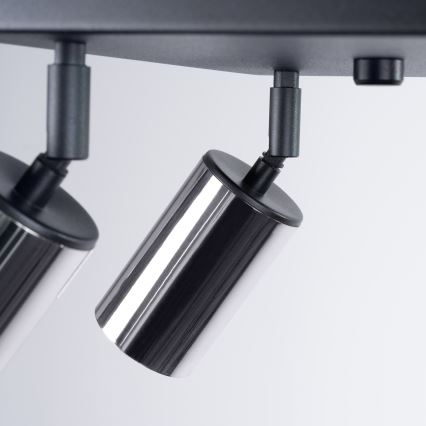 Точковий світильник WINX 4xGU10/10W/230V чорний/глянцевий хром