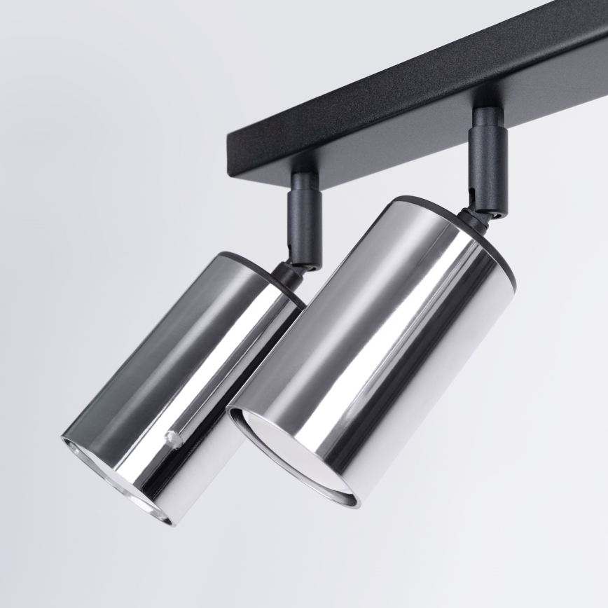 Точковий світильник WINX 6xGU10/10W/230V чорний/глянцевий хром