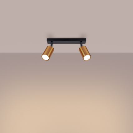 Точковий світильник WINX 2xGU10/10W/230V чорний/мідь