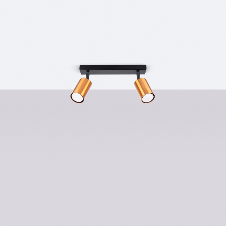 Точковий світильник WINX 2xGU10/10W/230V чорний/мідь