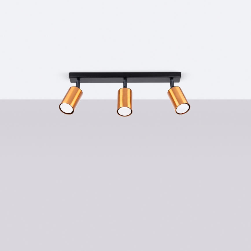 Точечный светильник WINX 3xGU10/10W/230V черный/медный