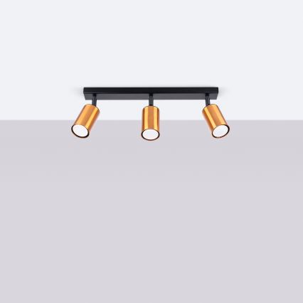 Точковий світильник WINX 3xGU10/10W/230V чорний/мідь