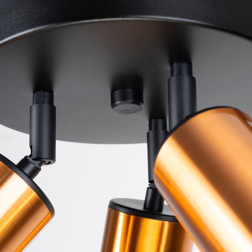 Точковий світильник WINX 3xGU10/10W/230V чорний/мідь