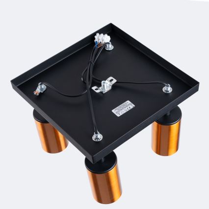 Точковий світильник WINX 4xGU10/10W/230V чорний/мідь