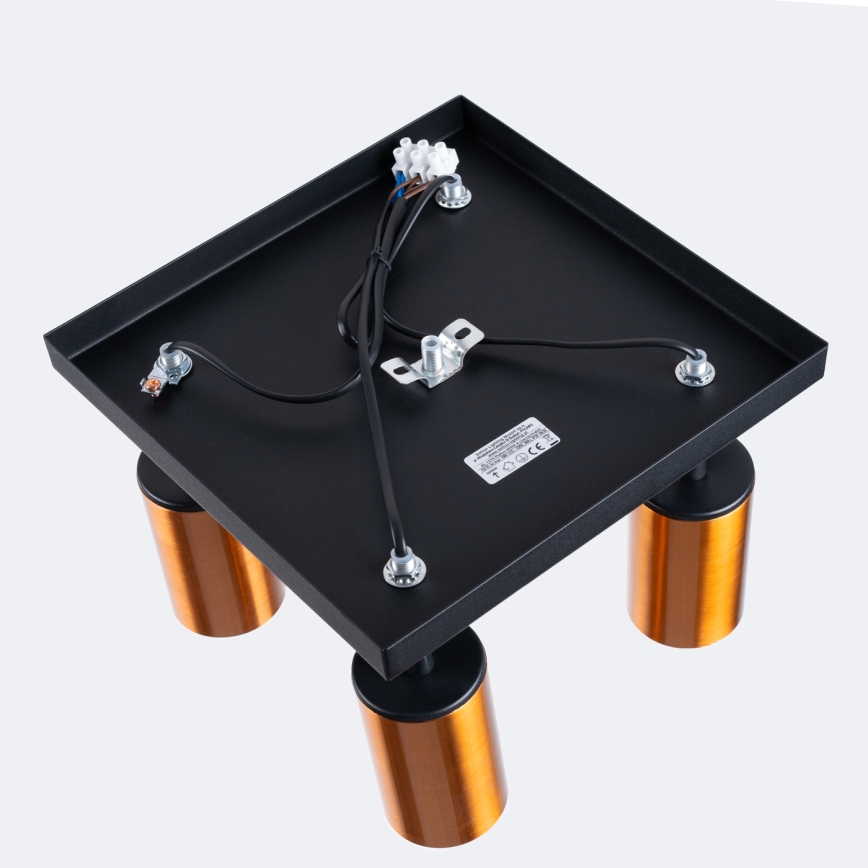 Точковий світильник WINX 4xGU10/10W/230V чорний/мідь