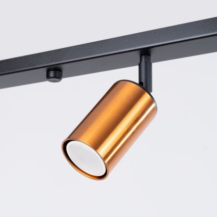 Точковий світильник WINX 4xGU10/10W/230V чорний/мідь