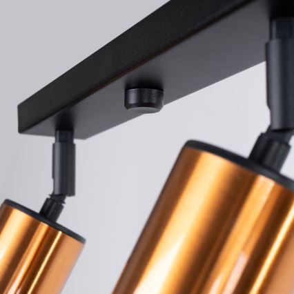 Точковий світильник WINX 4xGU10/10W/230V чорний/мідь