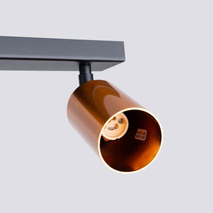 Точковий світильник WINX 6xGU10/10W/230V чорний/мідь