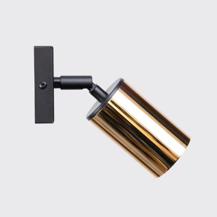 Настенный точечный светильник WINX 1xGU10/10W/230V черный/золотистый