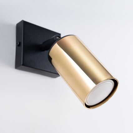Настенный точечный светильник WINX 1xGU10/10W/230V черный/золотистый
