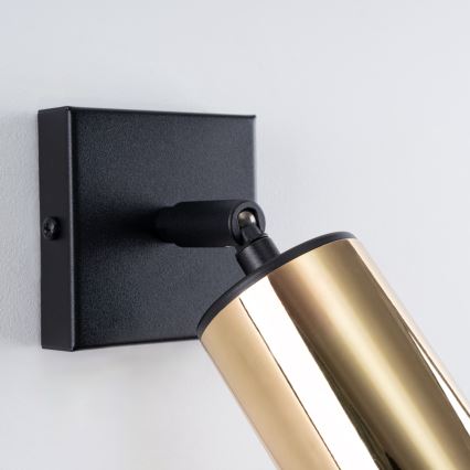 Настенный точечный светильник WINX 1xGU10/10W/230V черный/золотистый