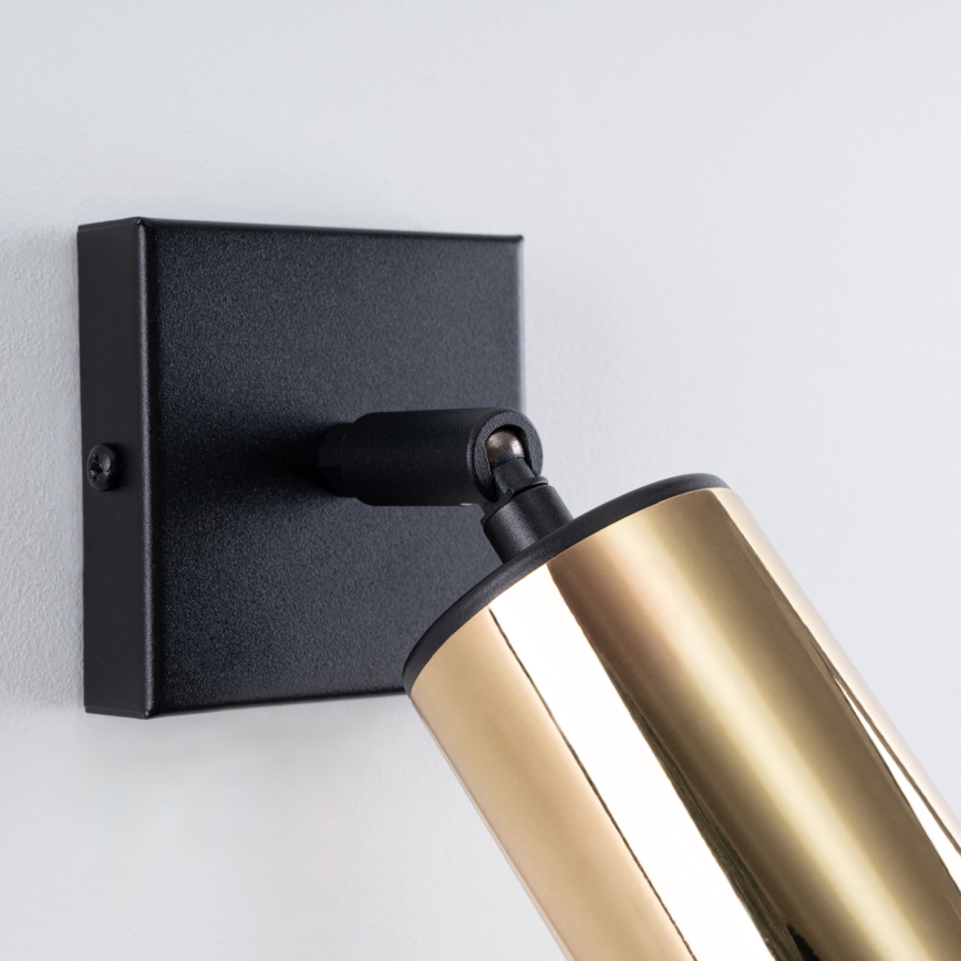 Настенный точечный светильник WINX 1xGU10/10W/230V черный/золотистый