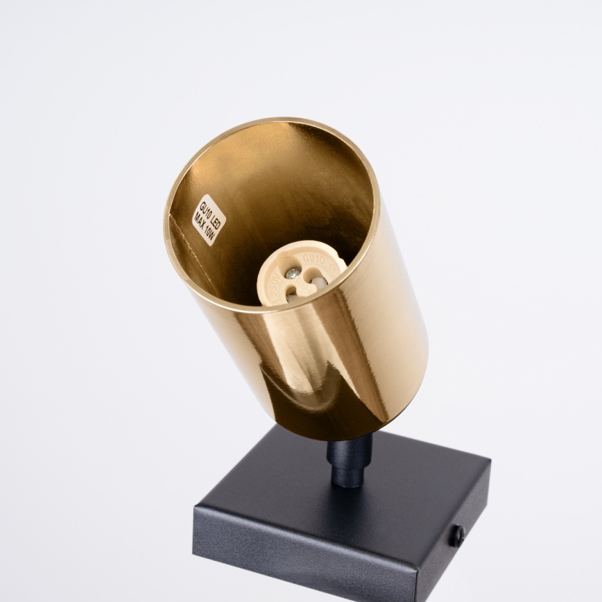 Настенный точечный светильник WINX 1xGU10/10W/230V черный/золотистый