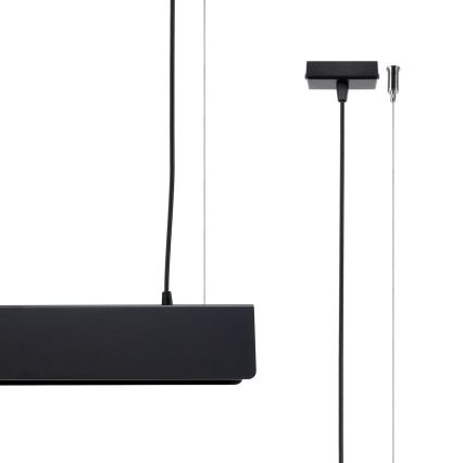 Світлодіодна підвісна люстра SPARK 1xG13/8,5W/230V чорний