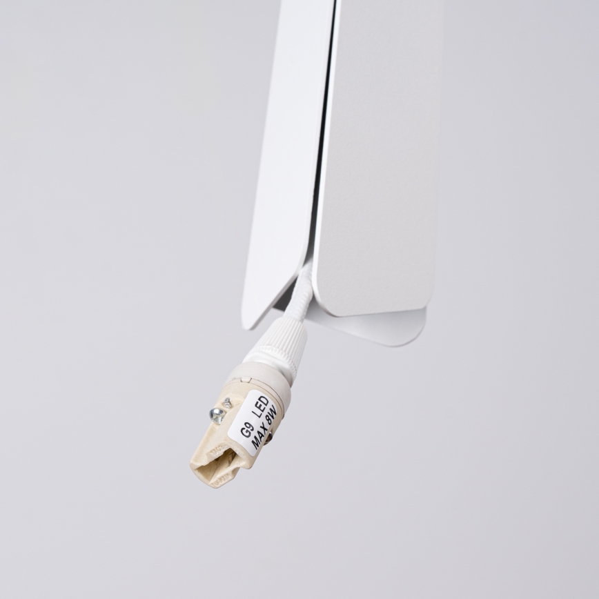 Підвісна люстра PRYSM 1xG9/8W/230V білий