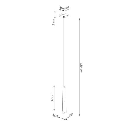 Подвесная люстра PRYSM 1xG9/8W/230V черный