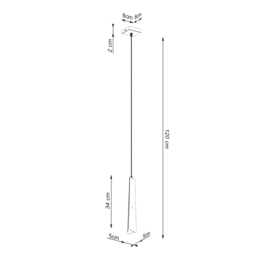 Подвесная люстра PRYSM 1xG9/8W/230V черный